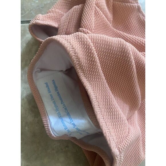 New Cupshe M High Waist Swim Bottom W Suspenders Peach - Picture 4 of 4
